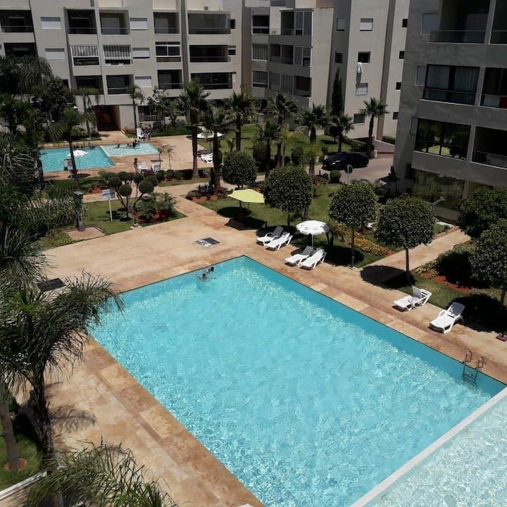 曼苏里亚（ Mansouria ）最佳泳池景观公寓