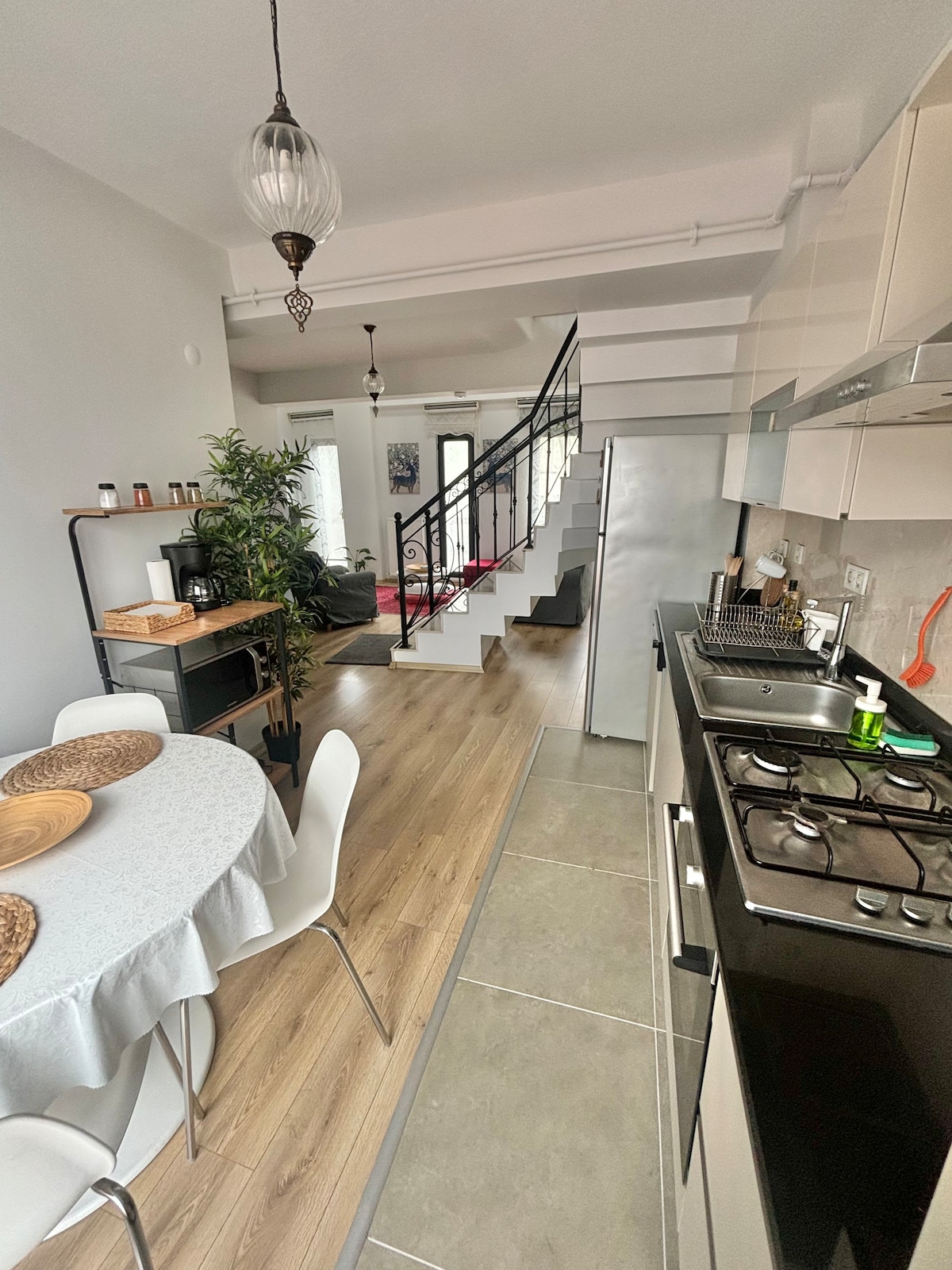 Şehir merkezine yakın teraslı loft daire