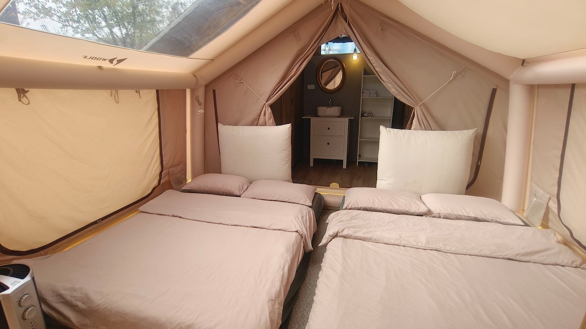清境地區獨享落日的露營空間