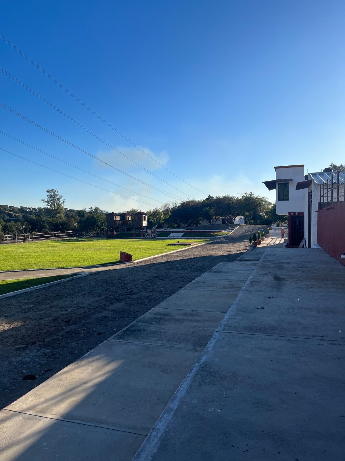 Rancho para fiestas en el bosque de la primavera