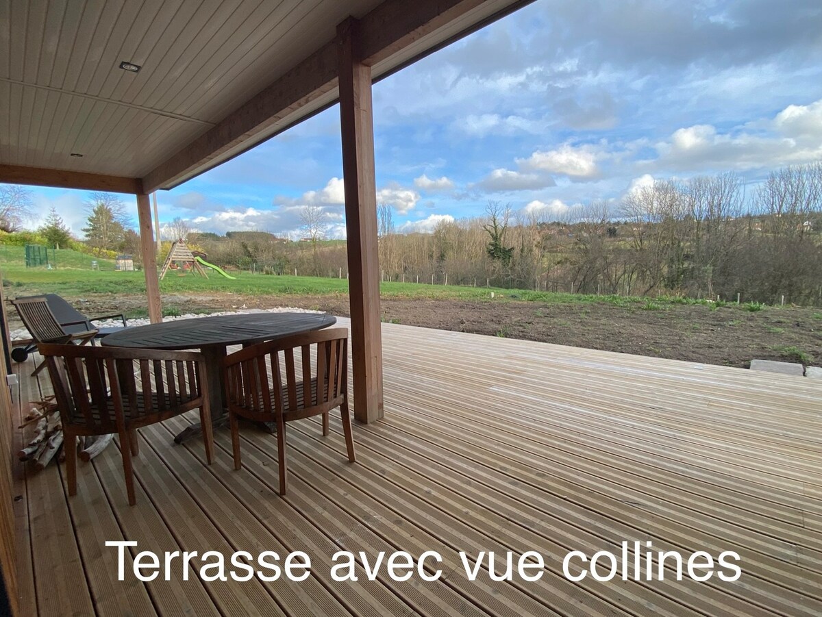 Maison neuve climatisée avec vue