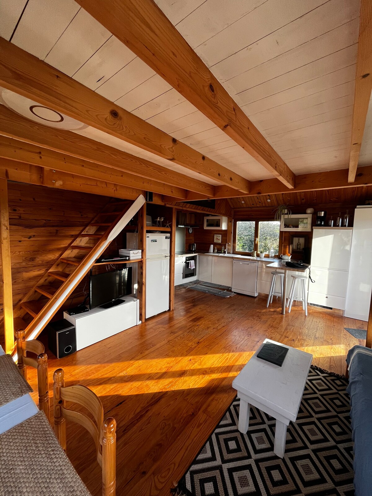 Maison en bois avec vue mer sur Aurigny