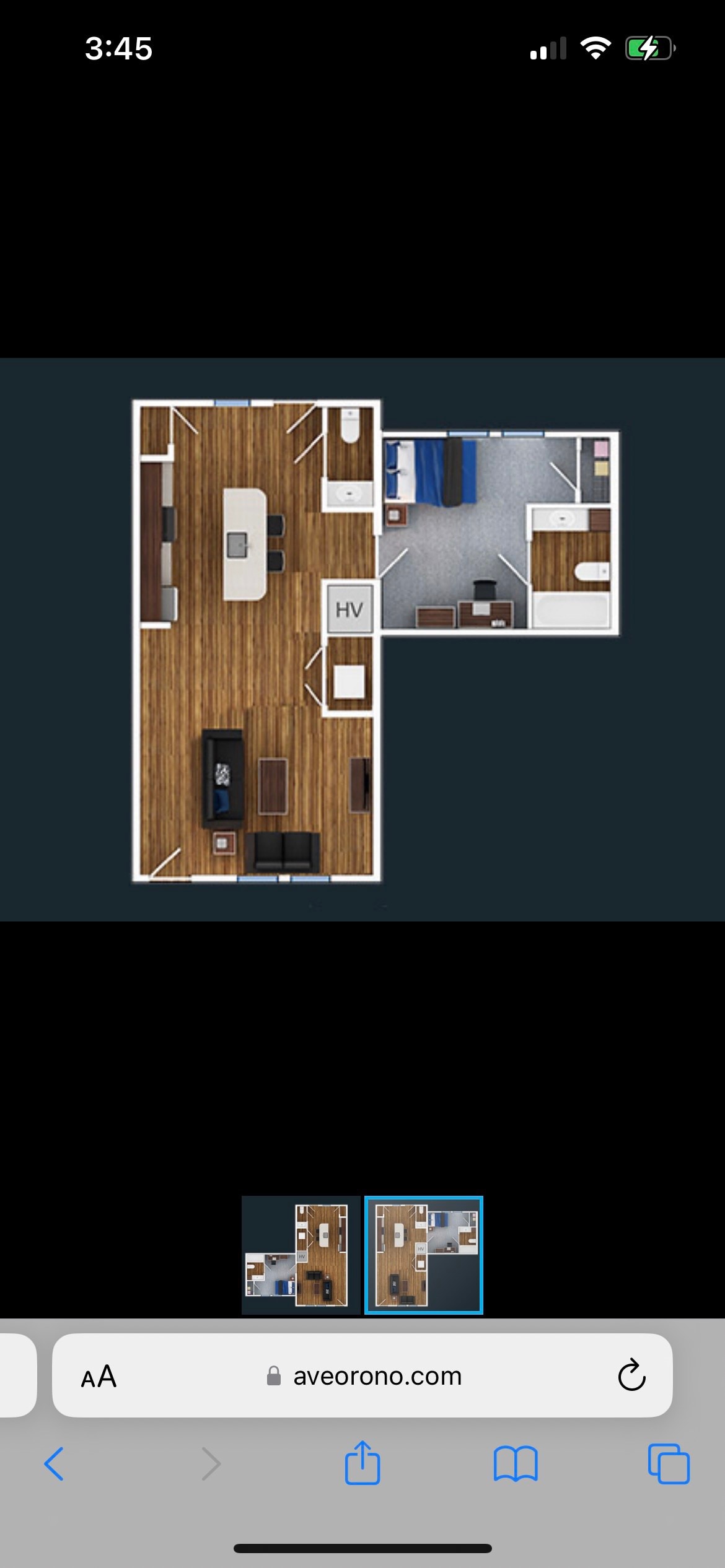 Modern and spacious 1 bed apt.