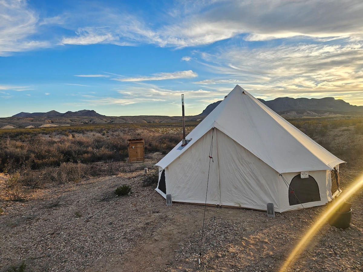 Glamping Tent with Queen Bed & Beautiful Views