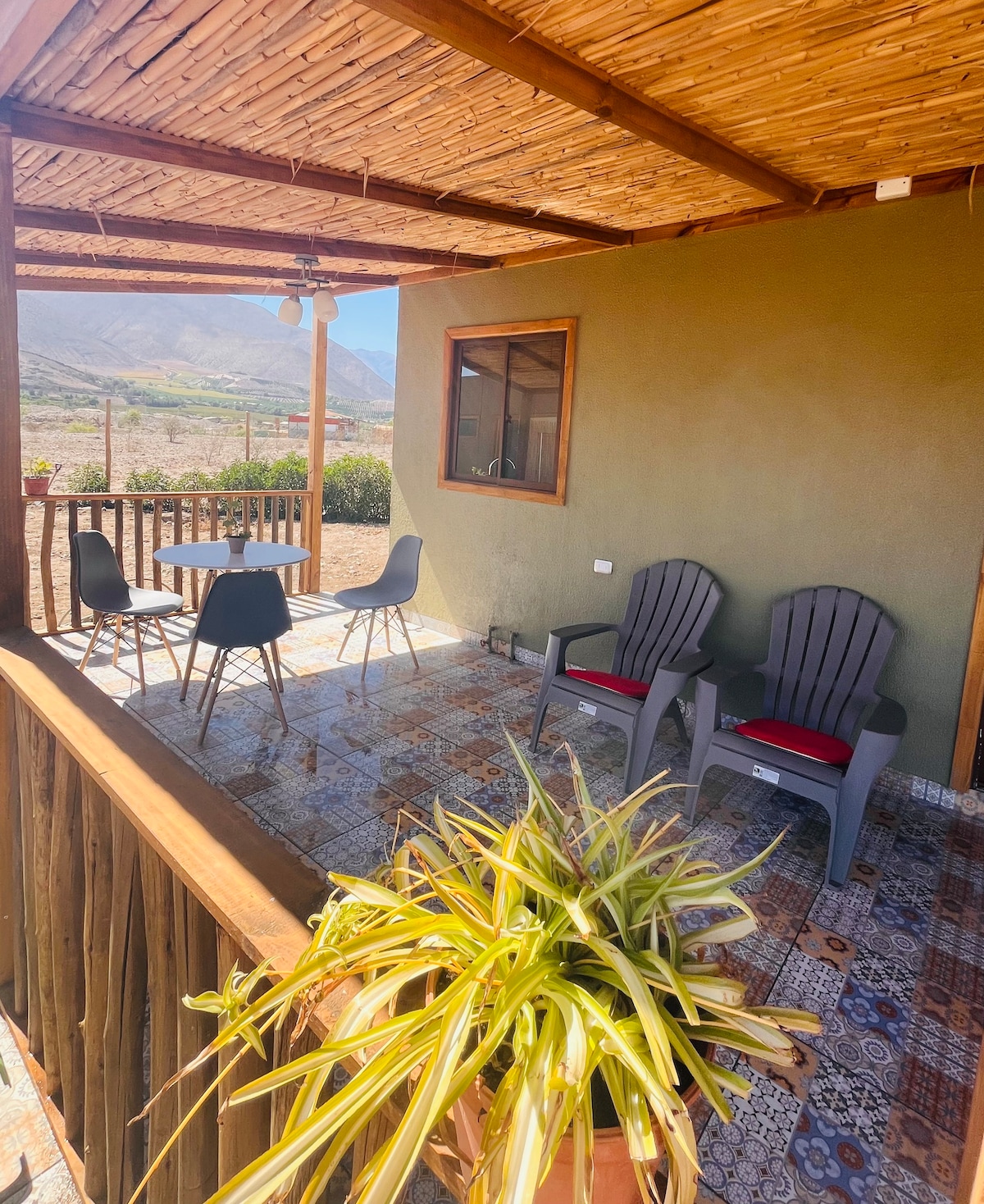 Casa cabaña con terraza “El Durazno”