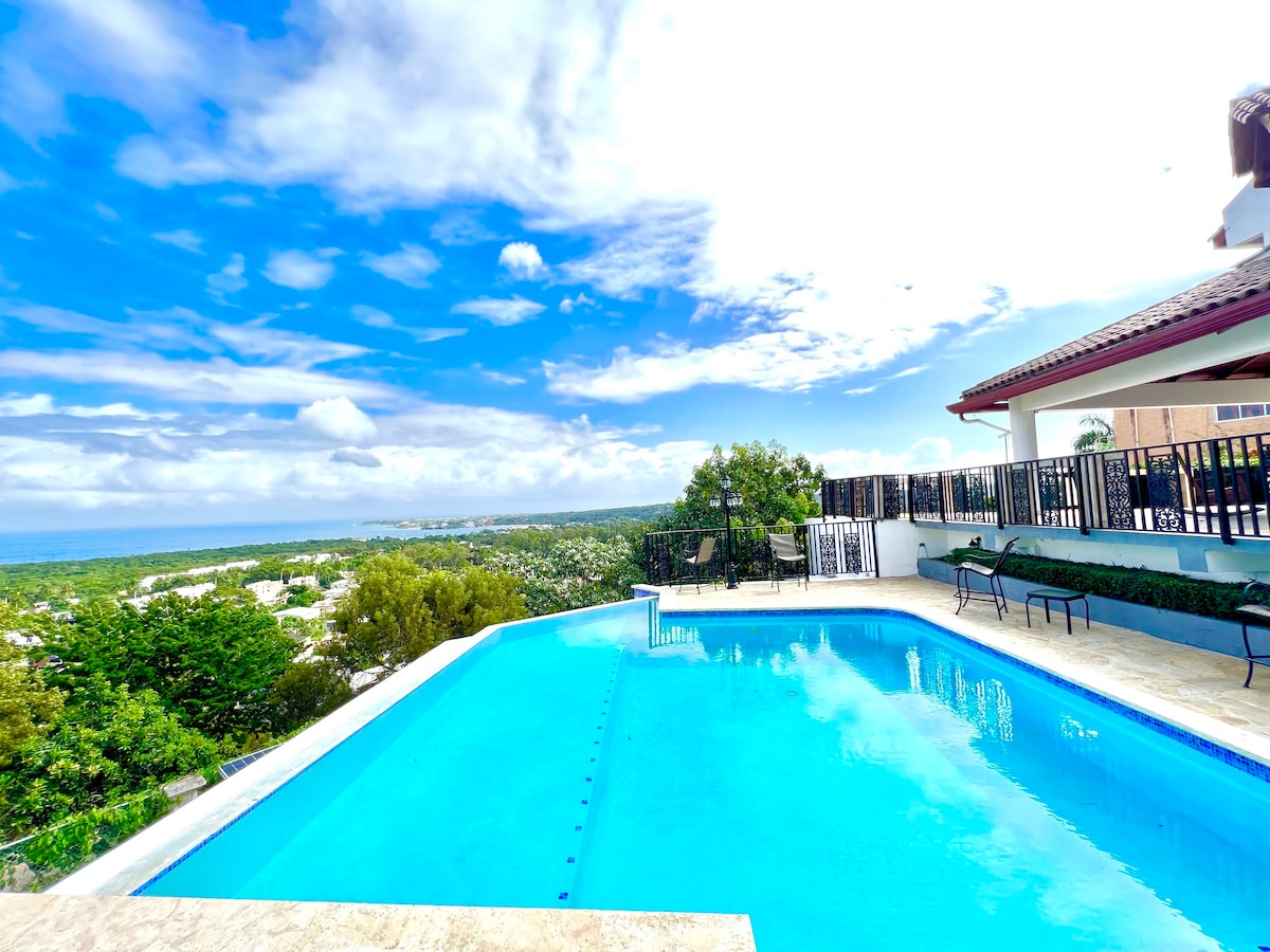 Villa tropical con la mejor vista al mar de sosua