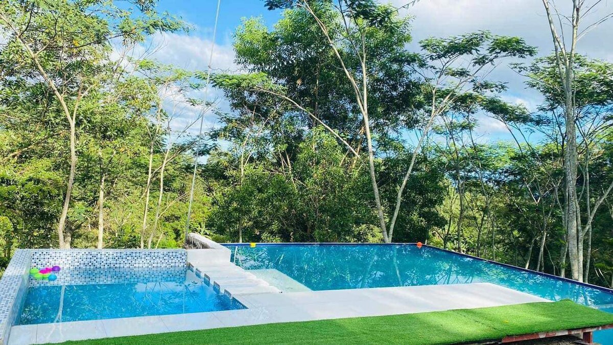 A Bali-Inspired Pool w/ fireplace!