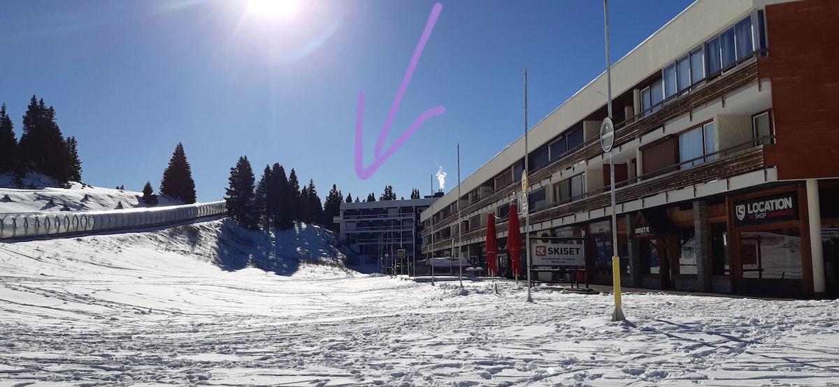 studio 2 personnes ski aux pieds