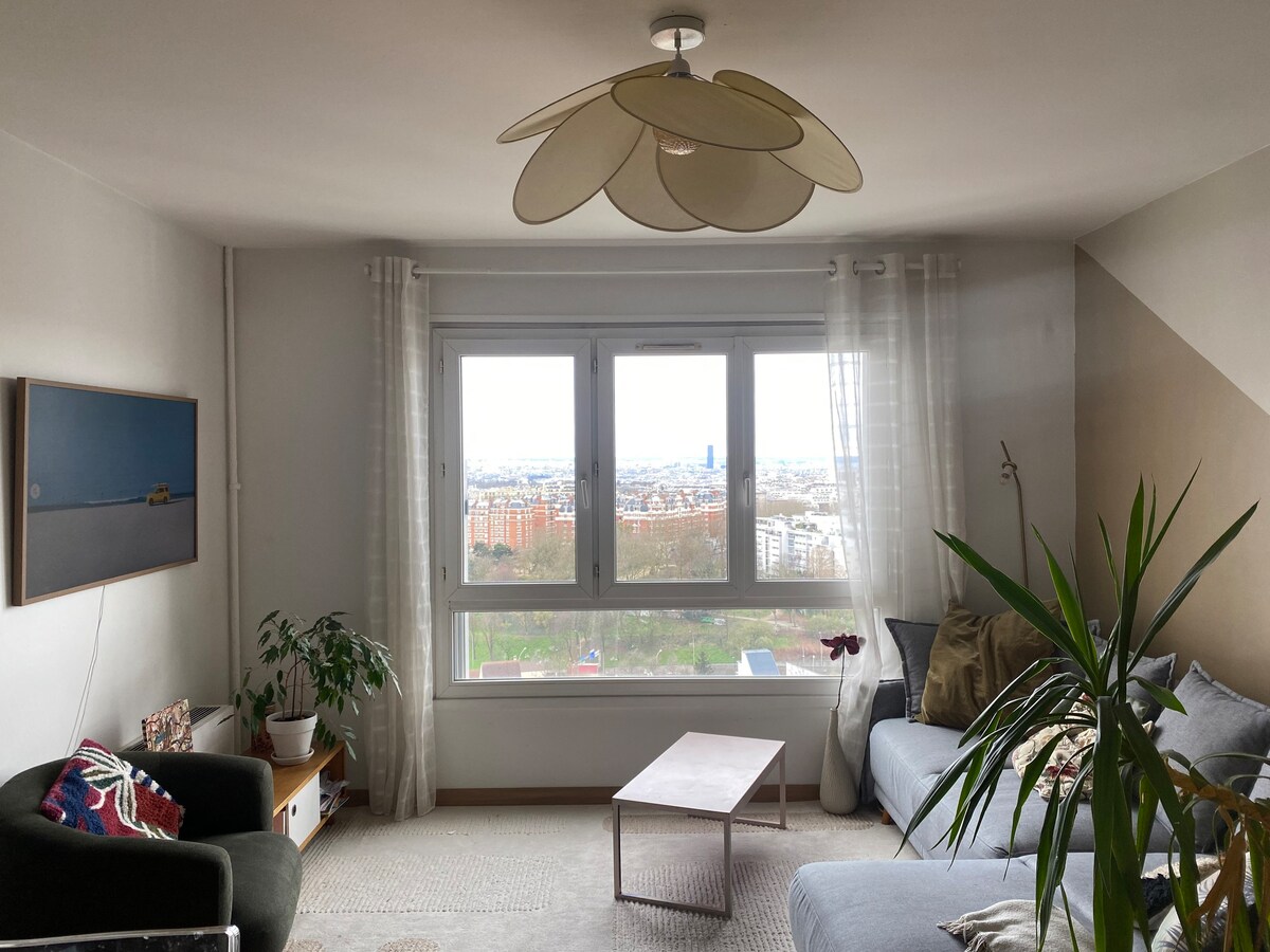 Cozy appartement avec vue sur Tour Eiffel