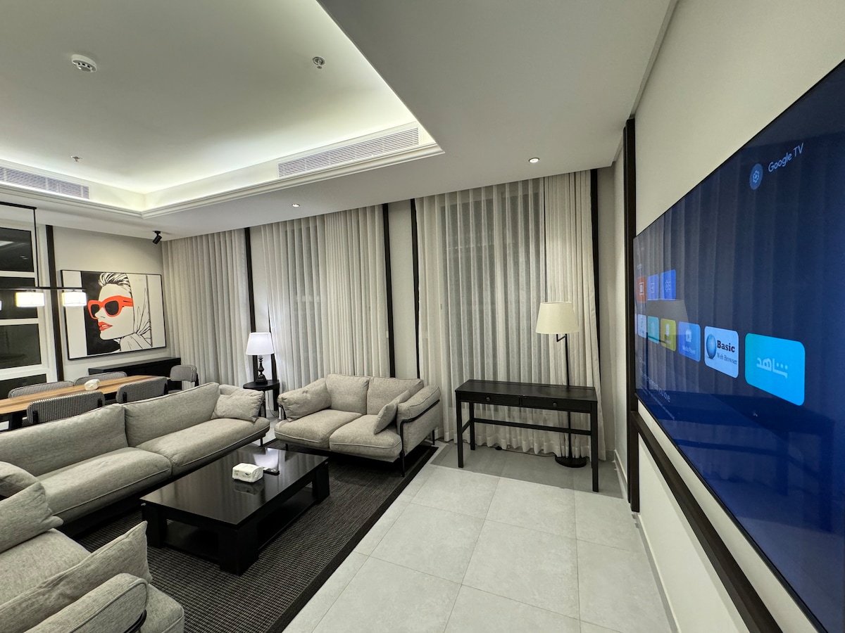 大公寓|自助入住 （健身房和游泳池）智能电视。