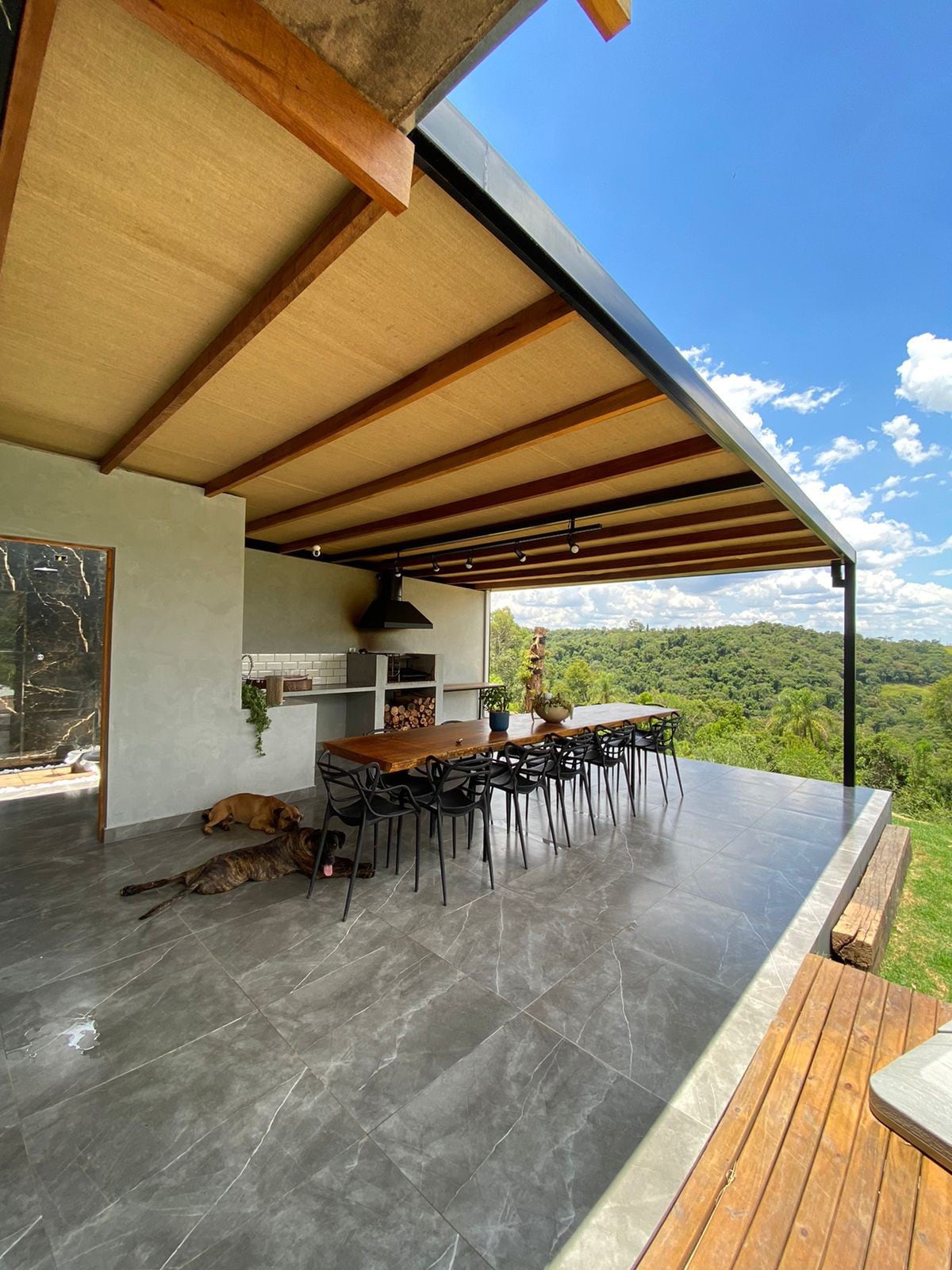 Casa com vista para as montanhas