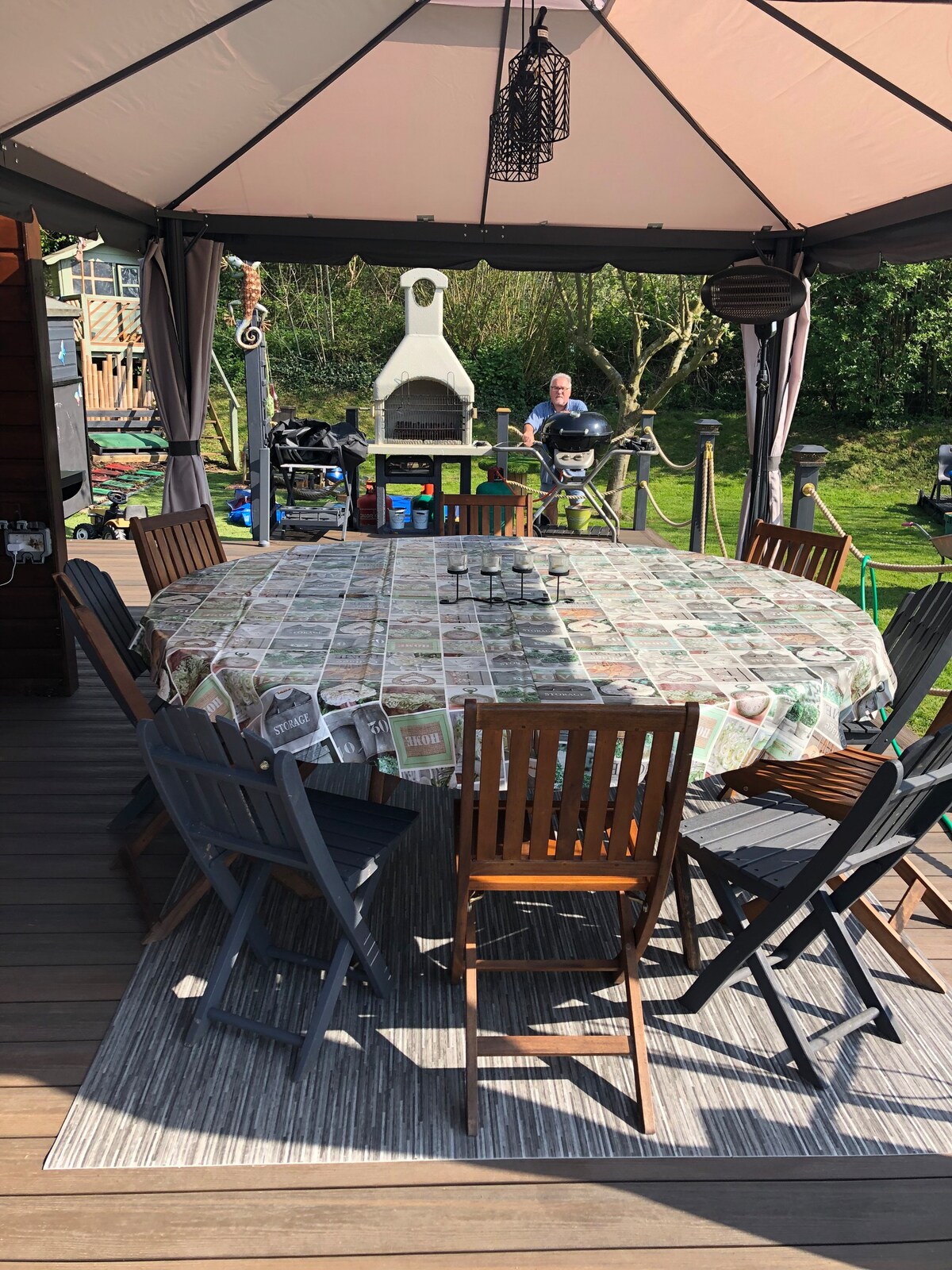 Bell Tent in the garden.