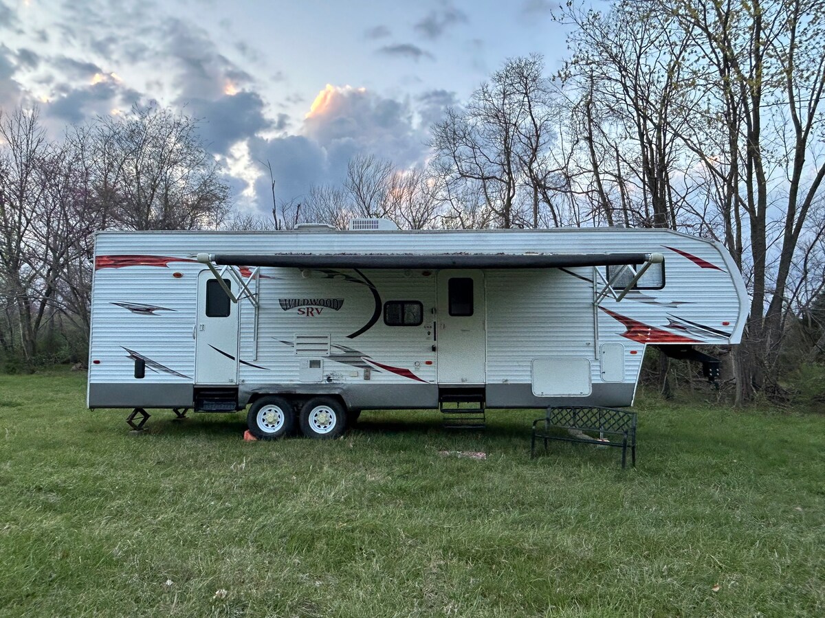 Camper in the countryside