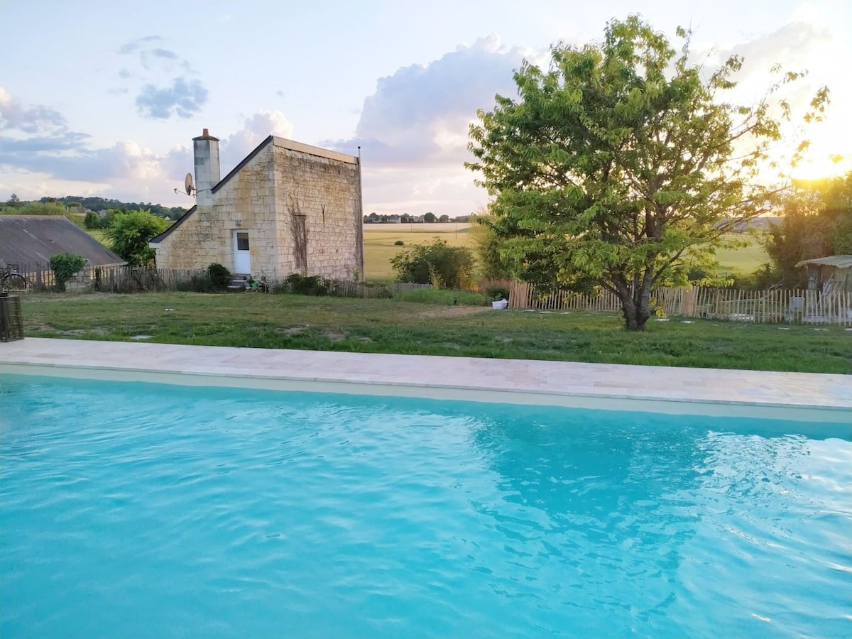 Le Maître de Chai. Domaine des Bas Prés. Piscine