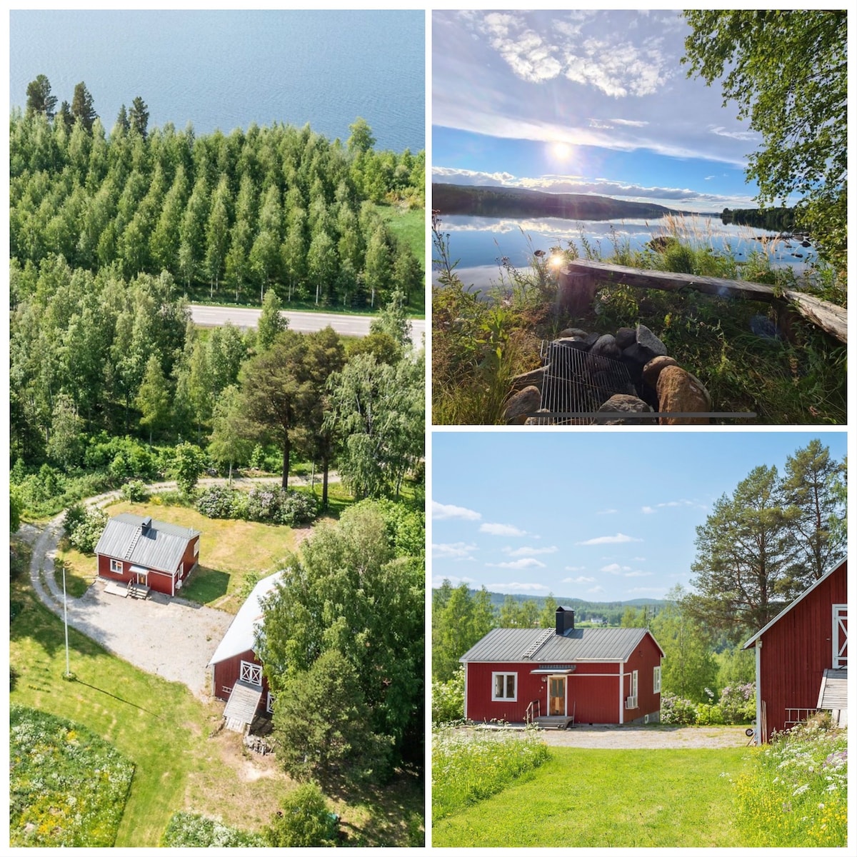 瑞典北部的湖滨客房