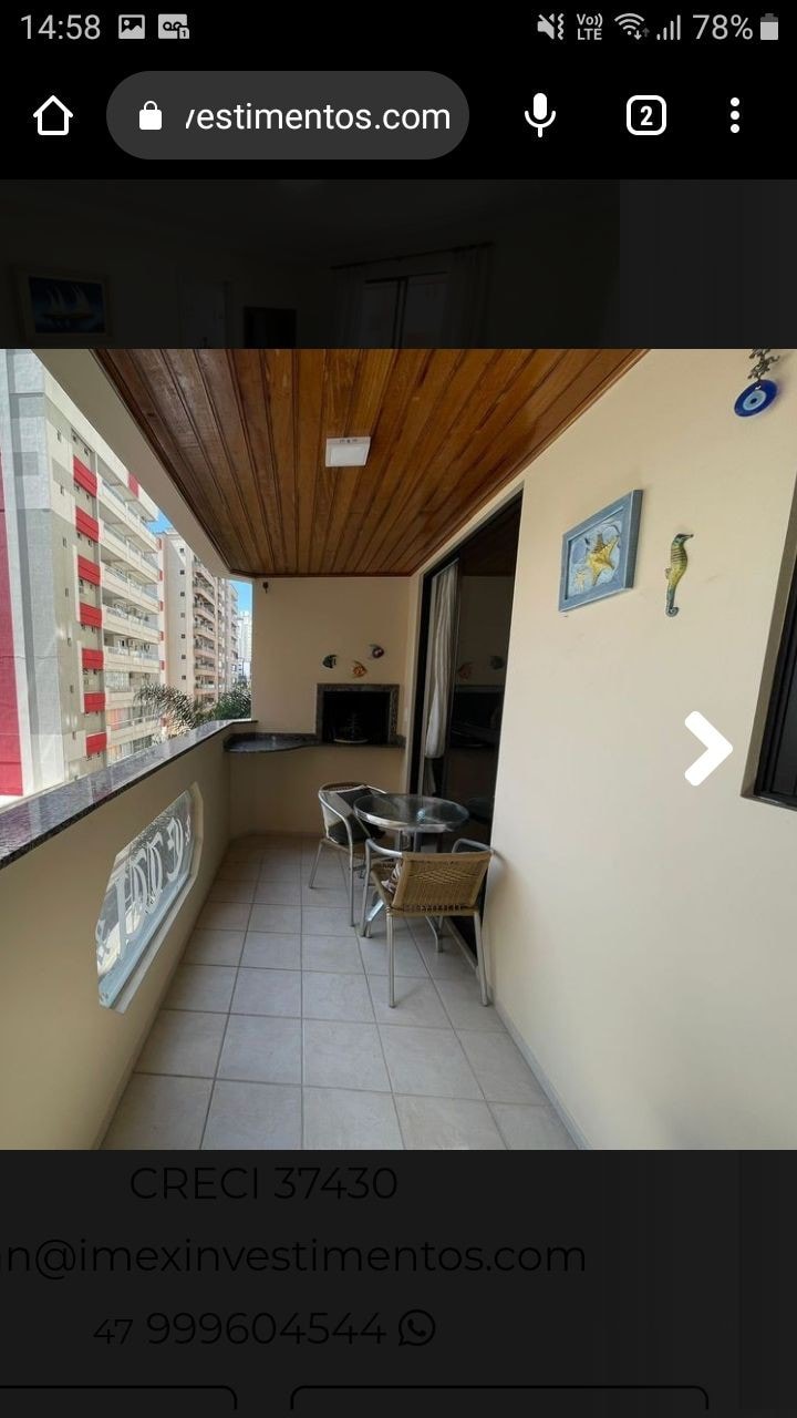 Apt 2 quartos 76m² 300m da praia