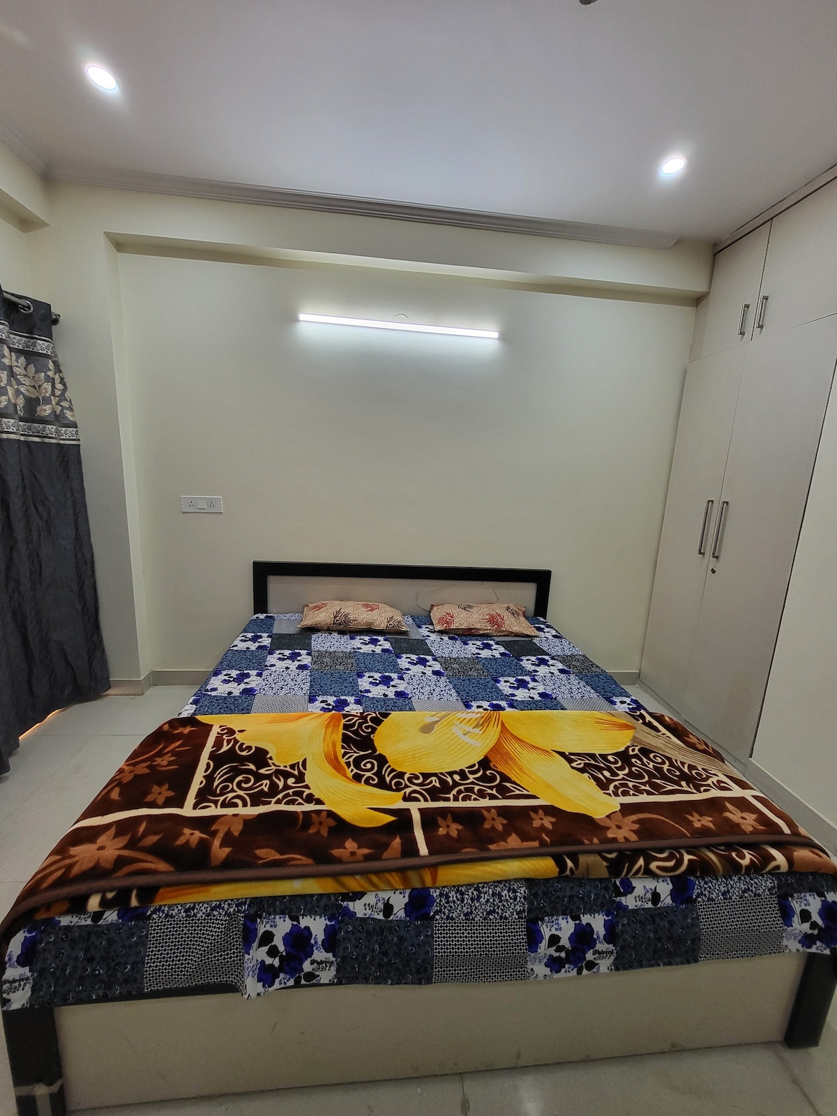furnished room with balcony