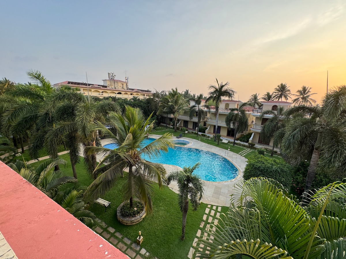 Luxurious 3BHK w/ stunning views and pool access.