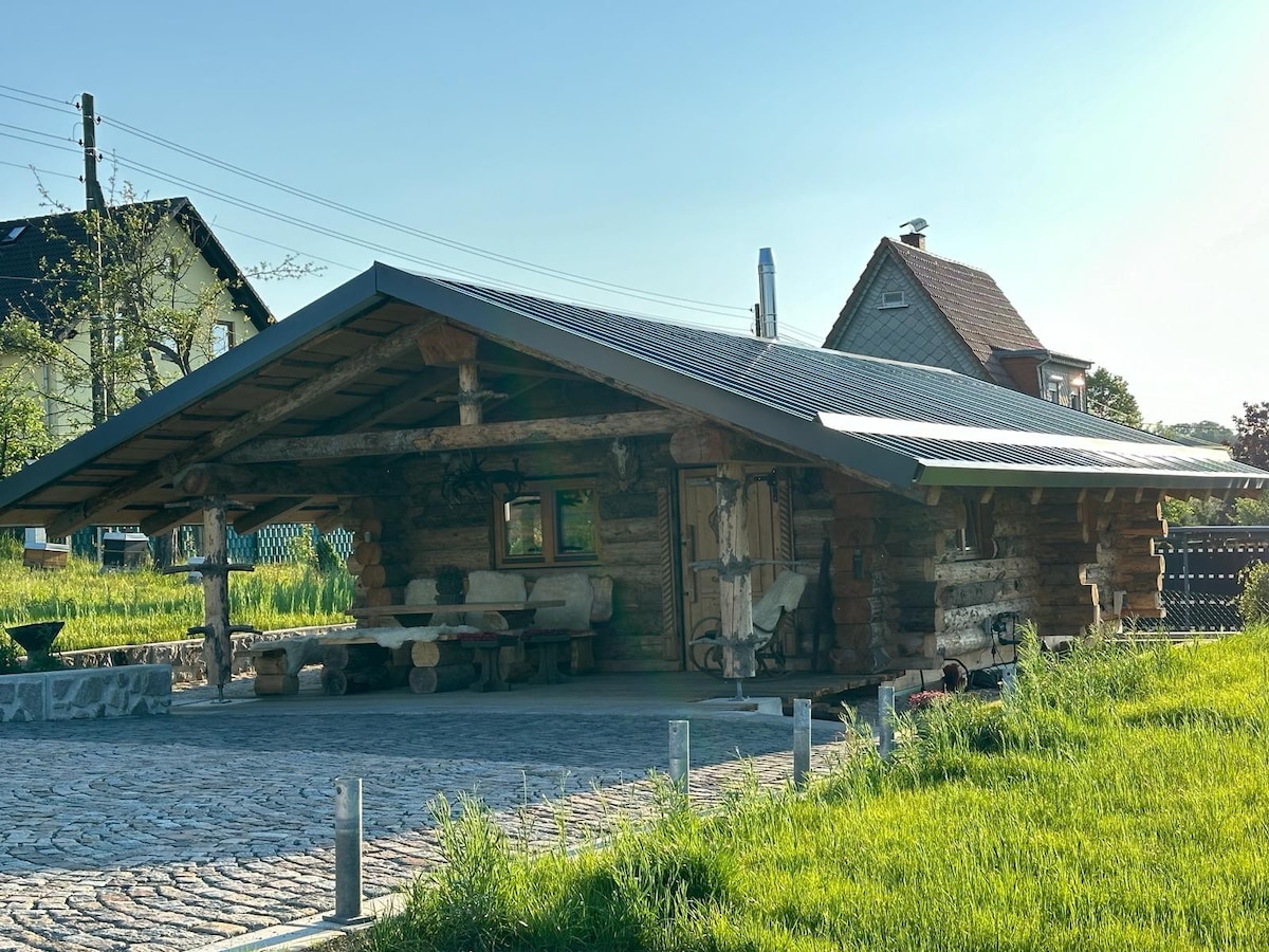 Ruhige Blockhütte im Vogtland