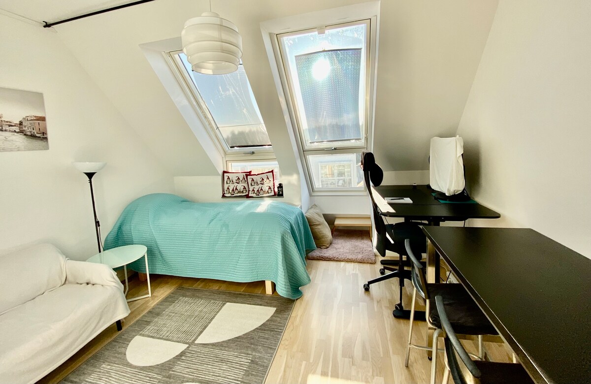 Suburban studio apartment near Stockholm
