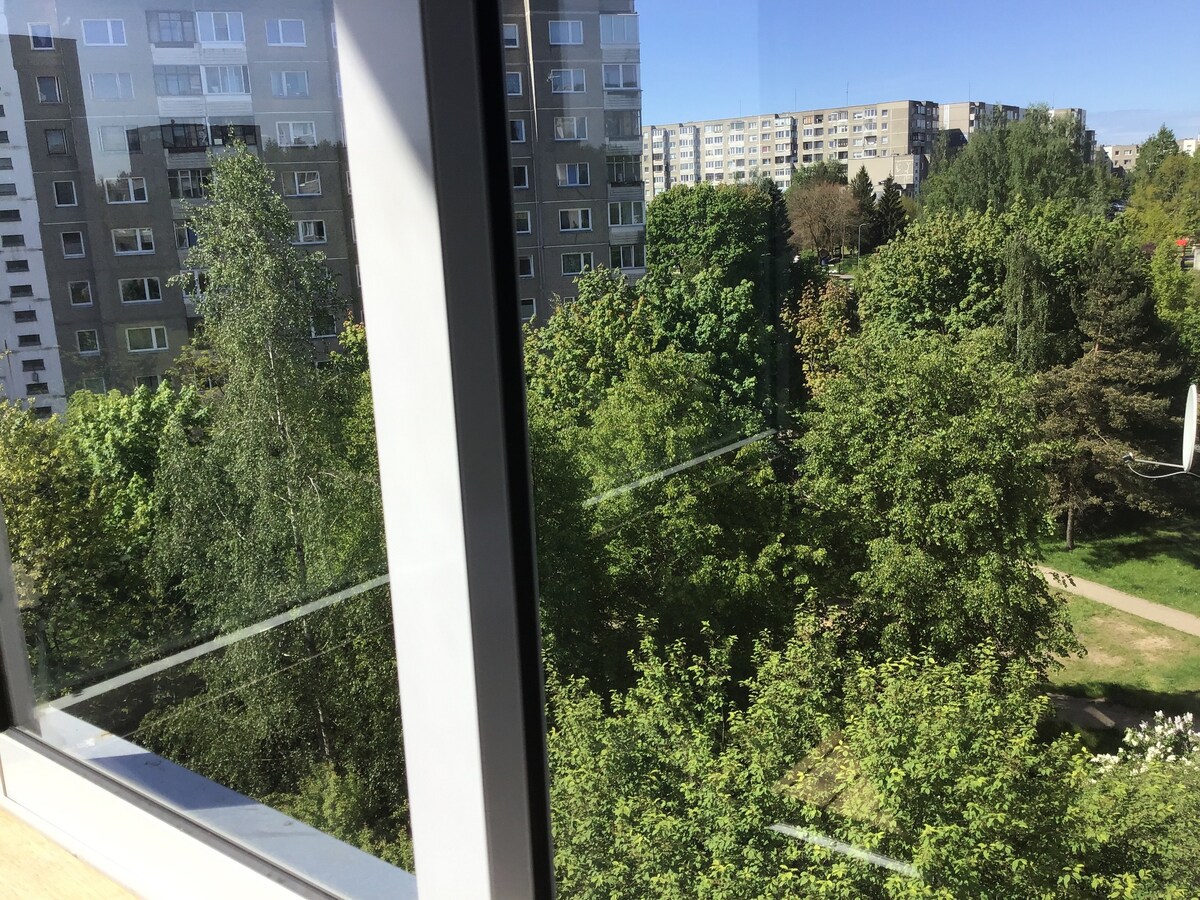 Green apartment with Sauna