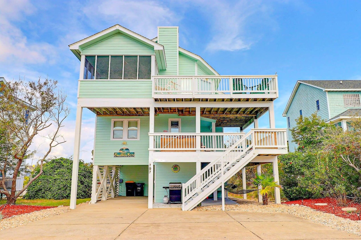 Searenity OBX - Pool/Hot tub/5 bed/3 min to beach