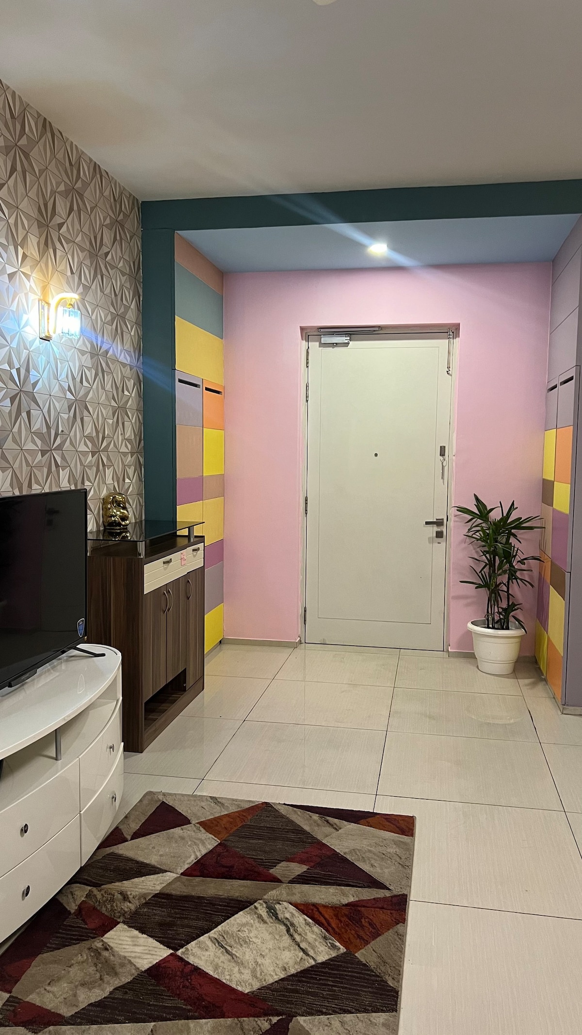 Colorful Corners 3 BHK Apartment with 2 Patio