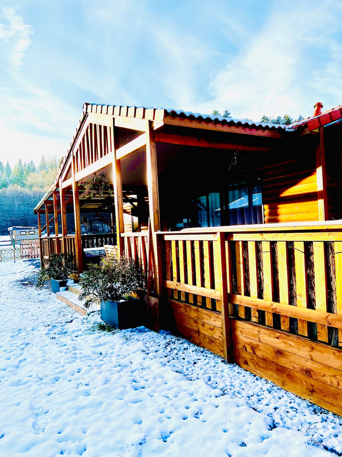 Chalet en bois avec spa privé  dans les Vosges