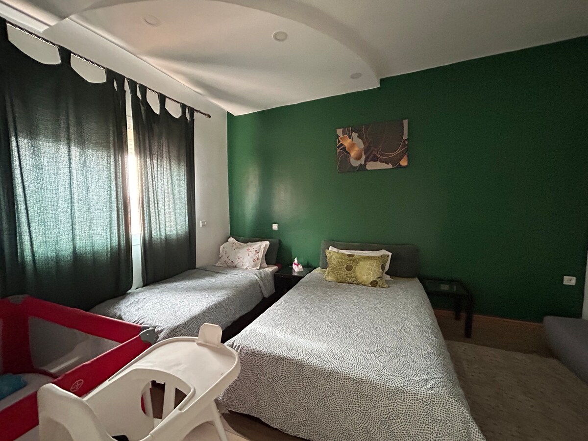 2间卧室/客厅，位于马拉喀什市中心，无线网络