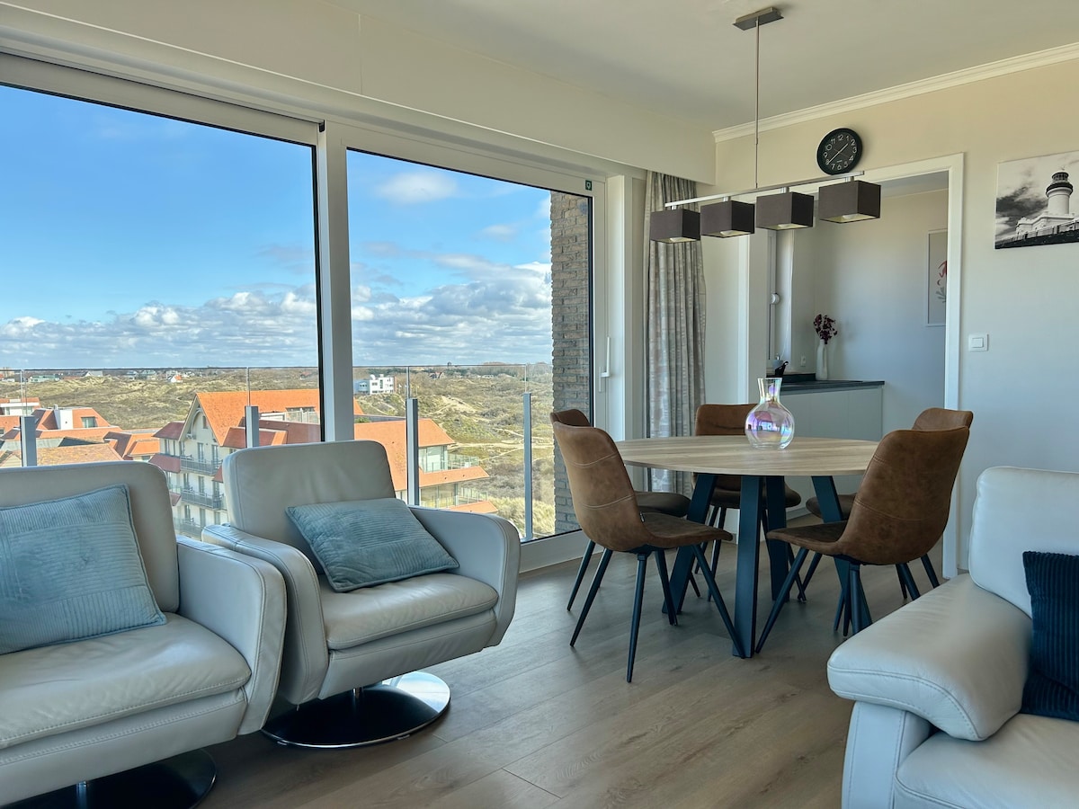 Panoramic view of sea-dunes, 3 bedroom, Koksijde