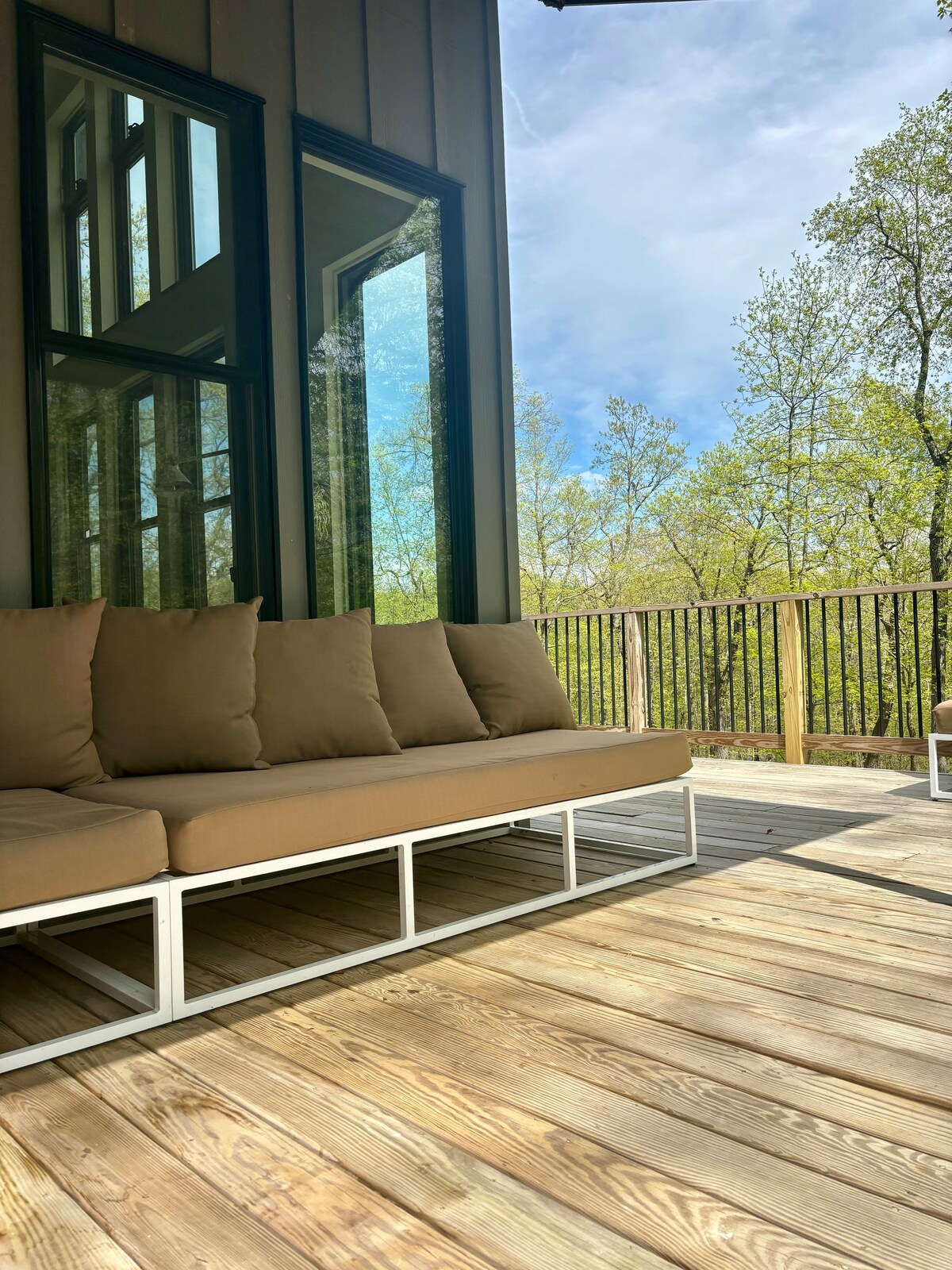 Designer Home with Sauna next to pond and preserve