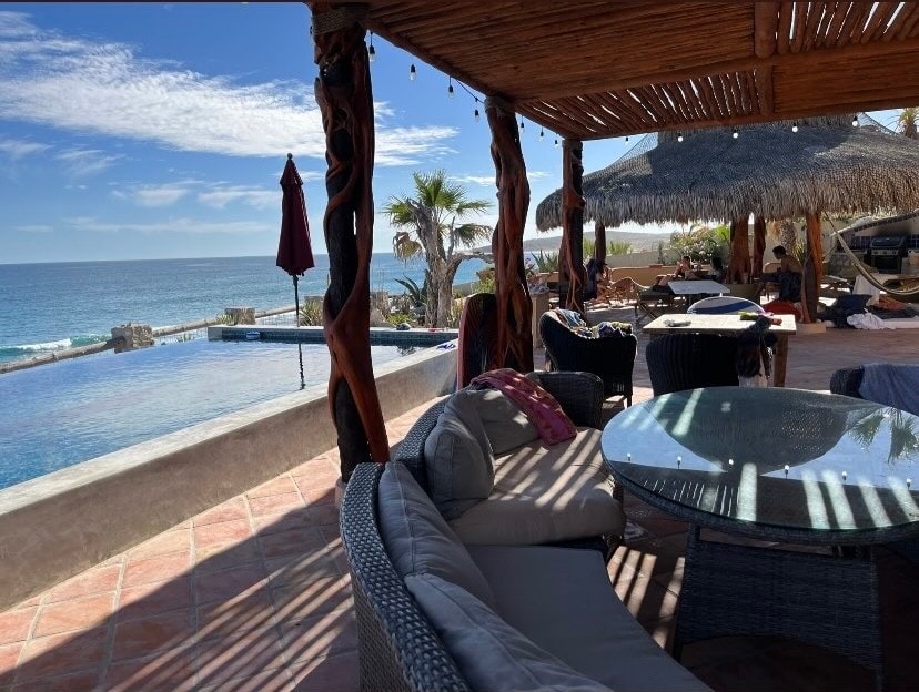 海滩前的别墅，私人泳池，靠近Cabo, Baja