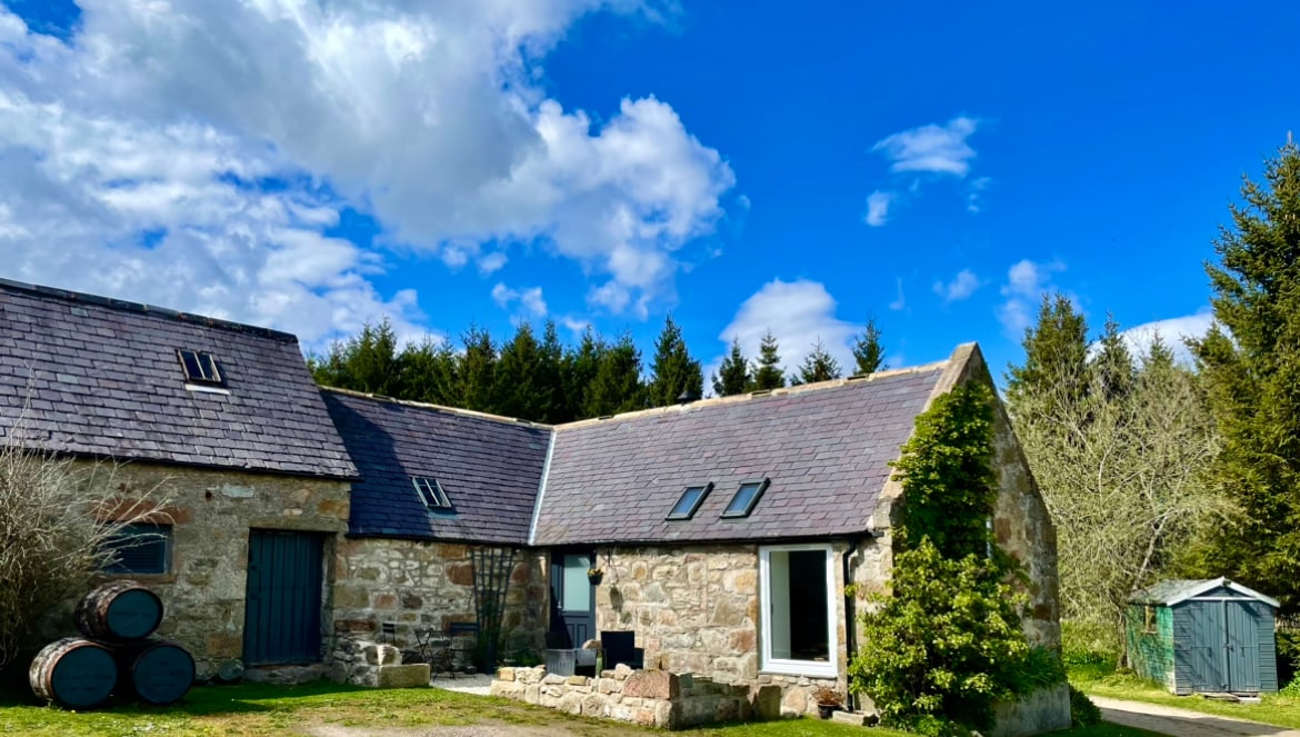 The old coo shed-Nether Tomlea farm, Aberlour.