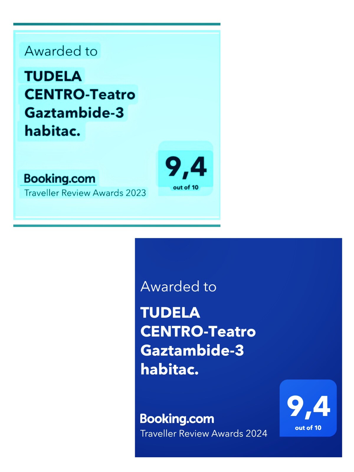 TUDELA CENTRO-Teatro Gaztambide-3 habitac.