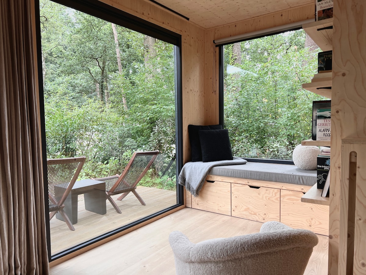 Unwind in a unique tiny house in the forest.