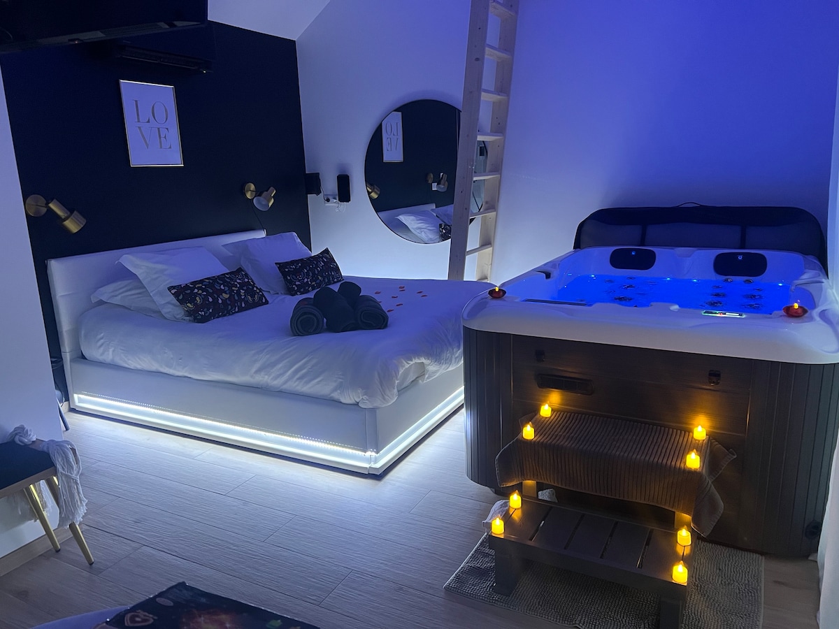 Suite romantique avec Spa et filet suspendu