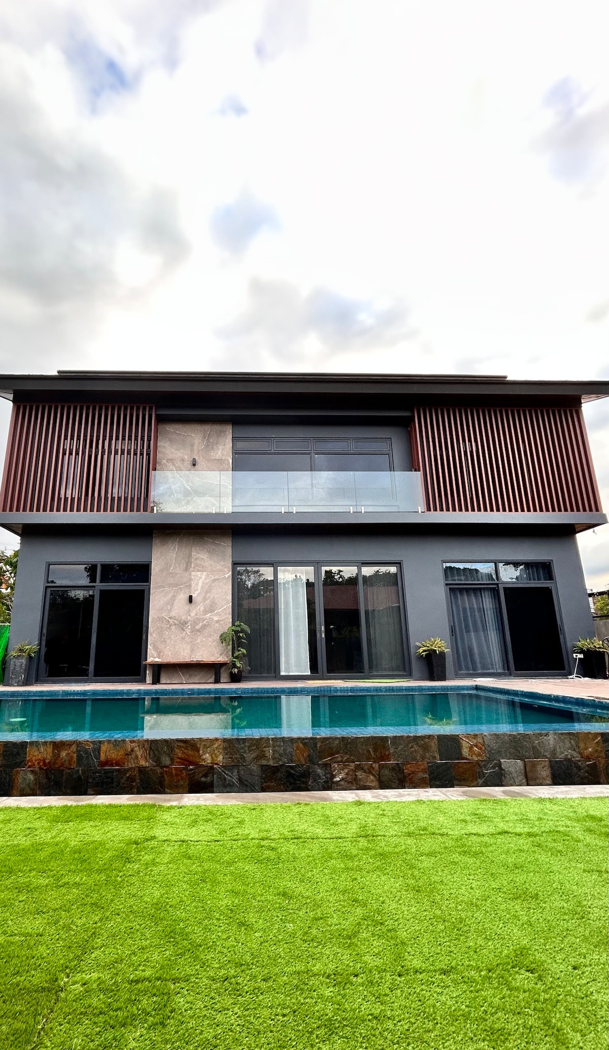 The Gray House Two-Storey Industrial Modern House