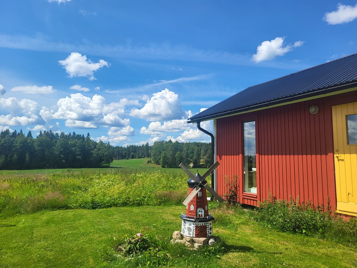 Stuga i idyllisk lantlig miljö