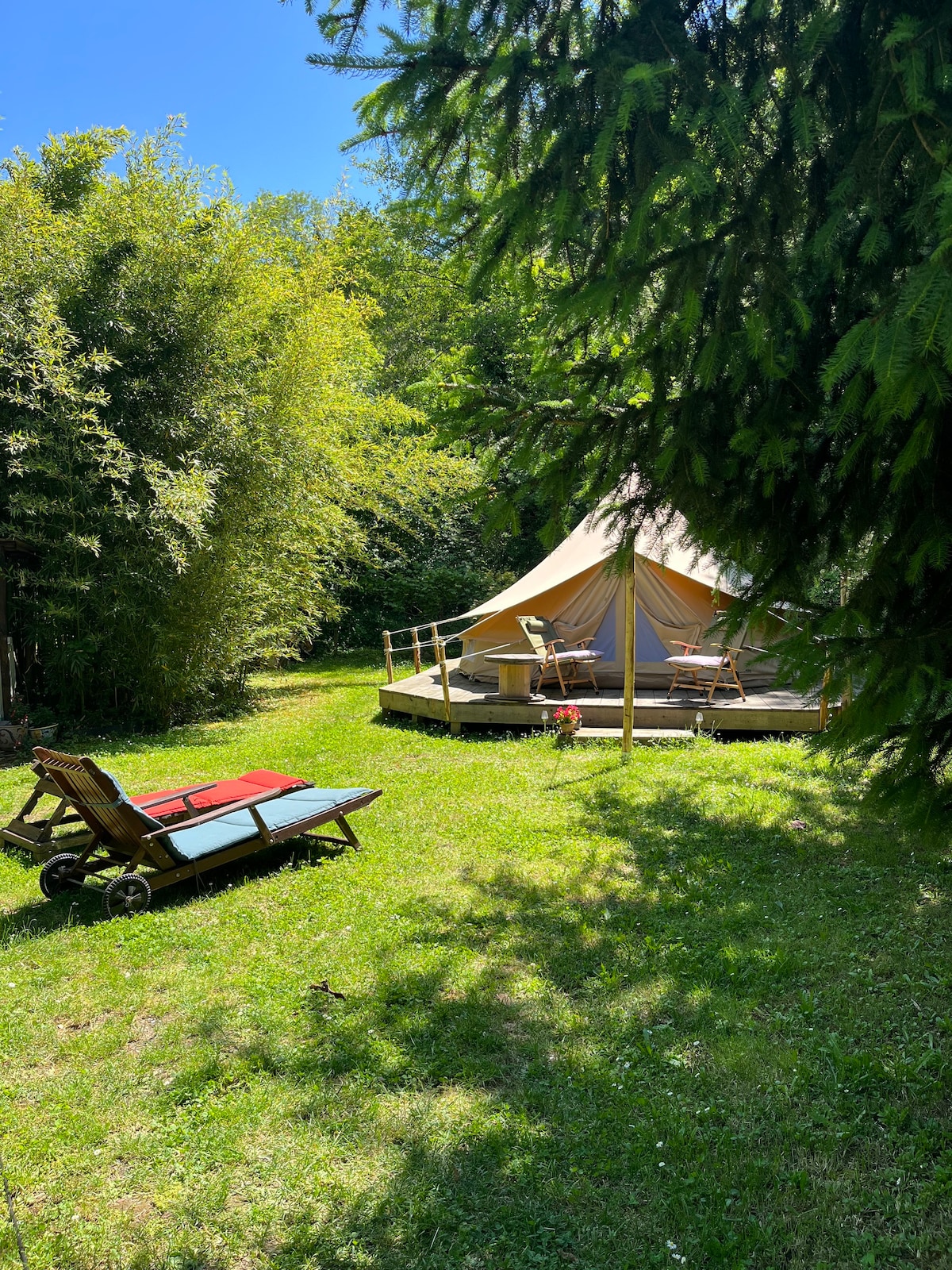 Val di Vara和5 Terre之间的树林中的帐篷！