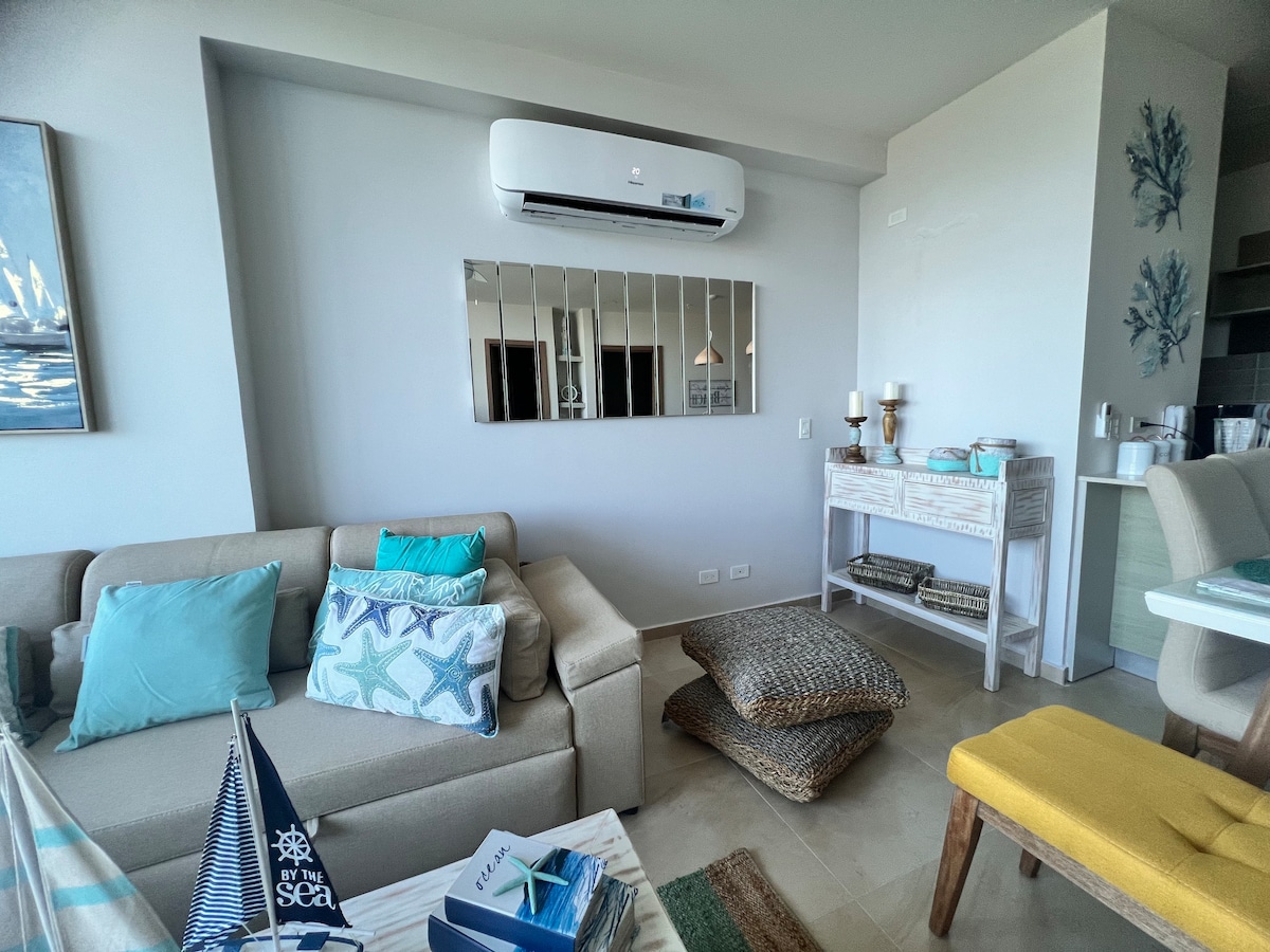 Apartamento de playa con calor de hogar