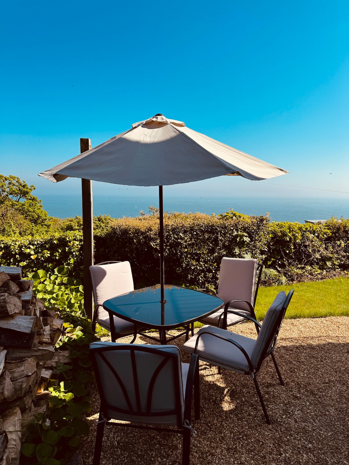 Tranquil sea & cliff views