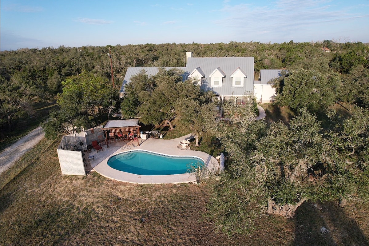 Howl Haus Hideaway, with relaxing pool.