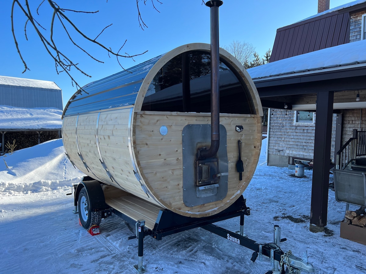 Mobile Barrel Sauna