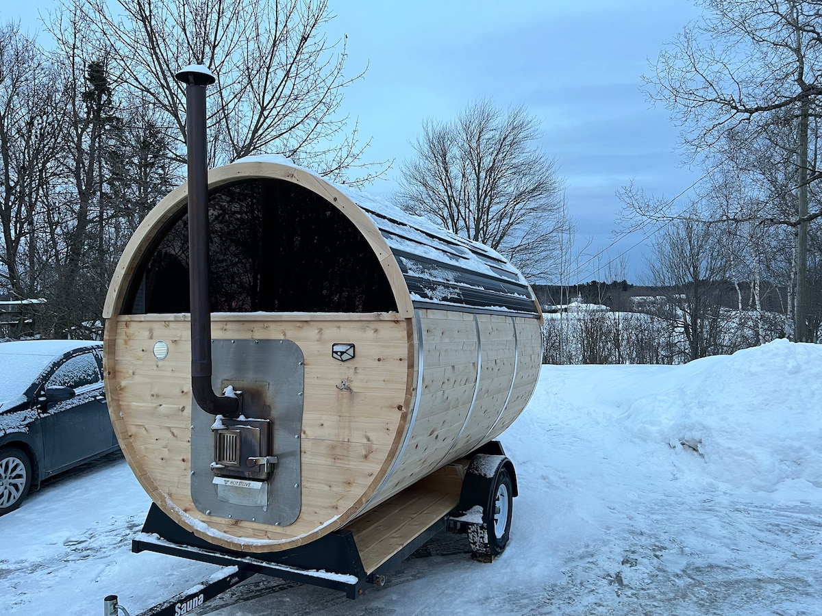 Mobile Barrel Sauna