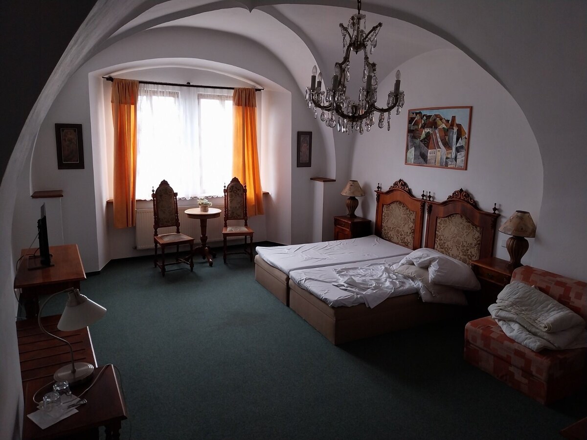 彭齐翁（ Penzion ）的一个房间。
