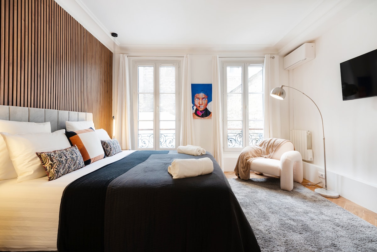 豪华宽敞的巴黎市中心4间客房2个淋浴间空调