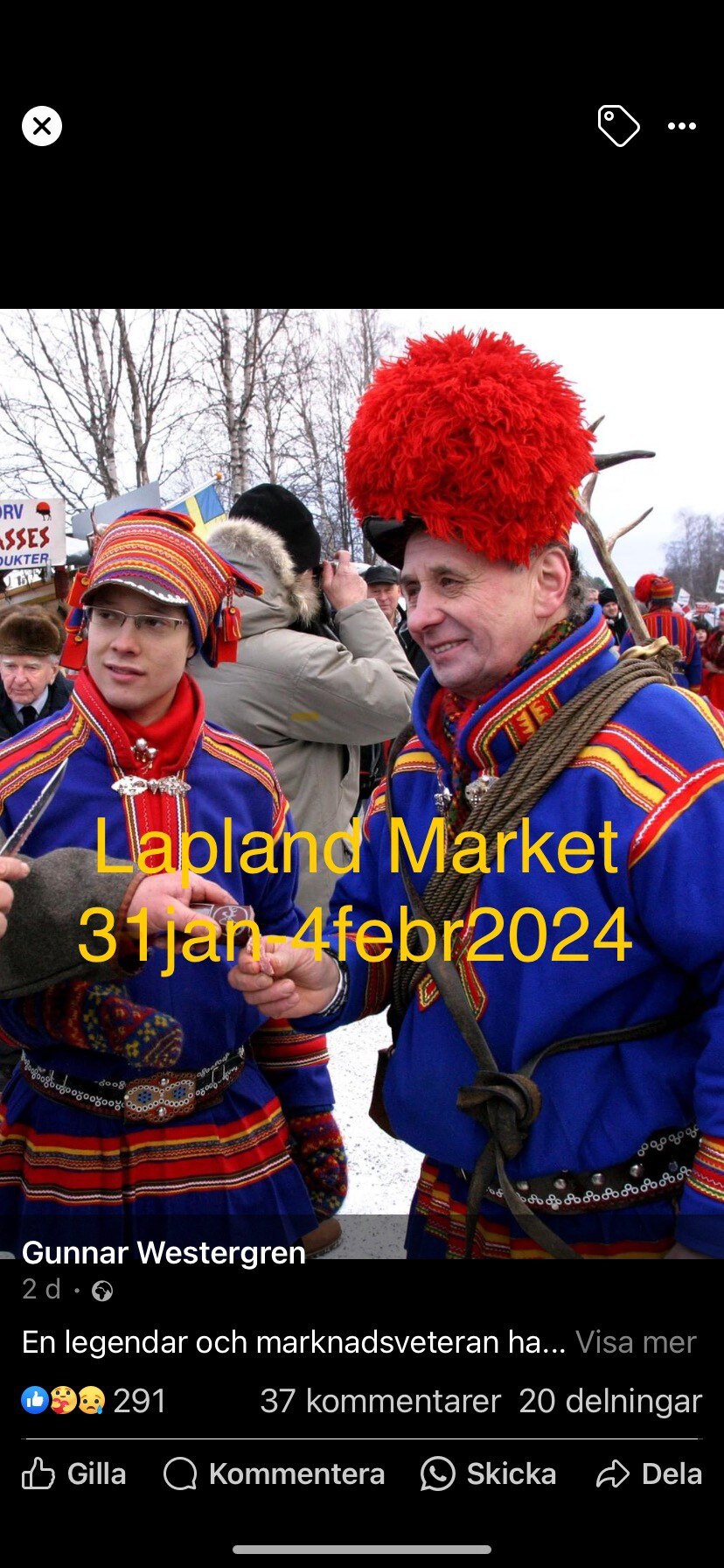 Winter market Jokkmokk Lapland
