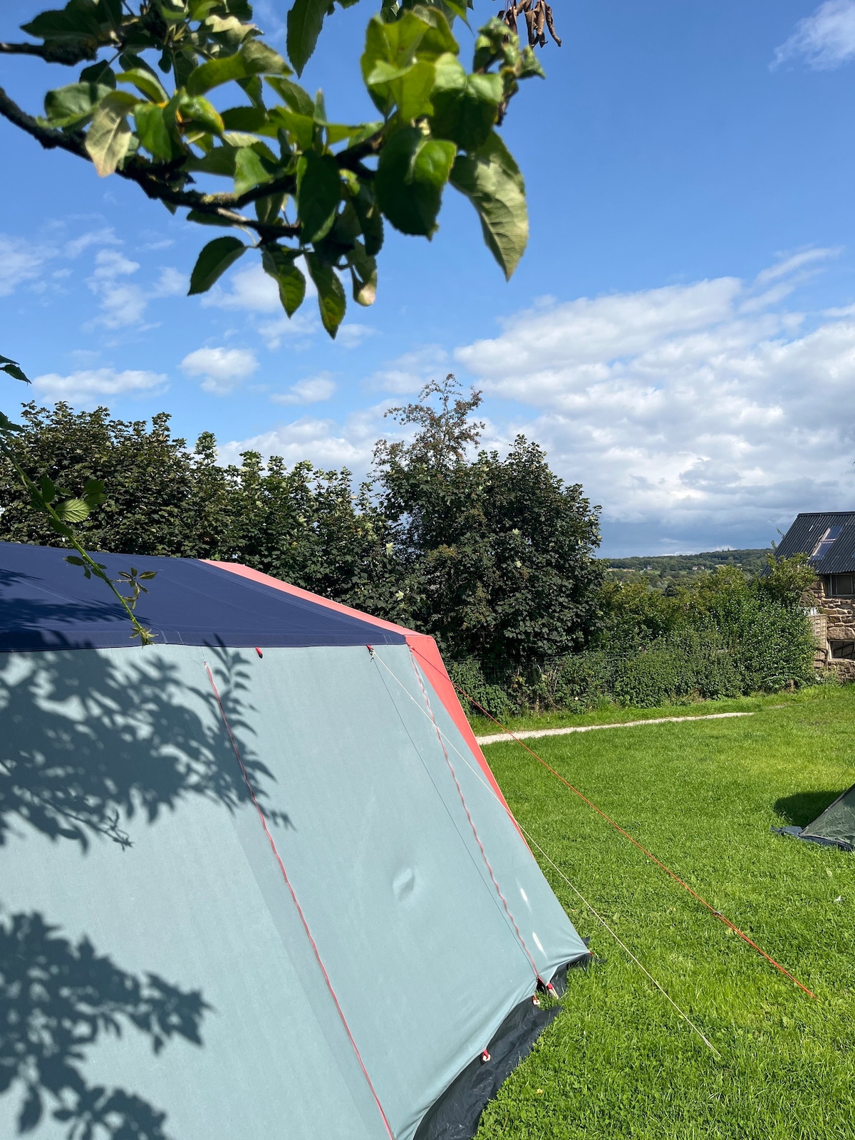 Retro Tent on Matlock hillside