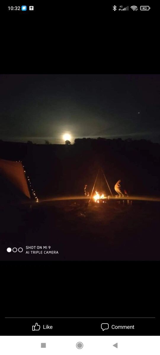 Bell Tent, scenic valley view