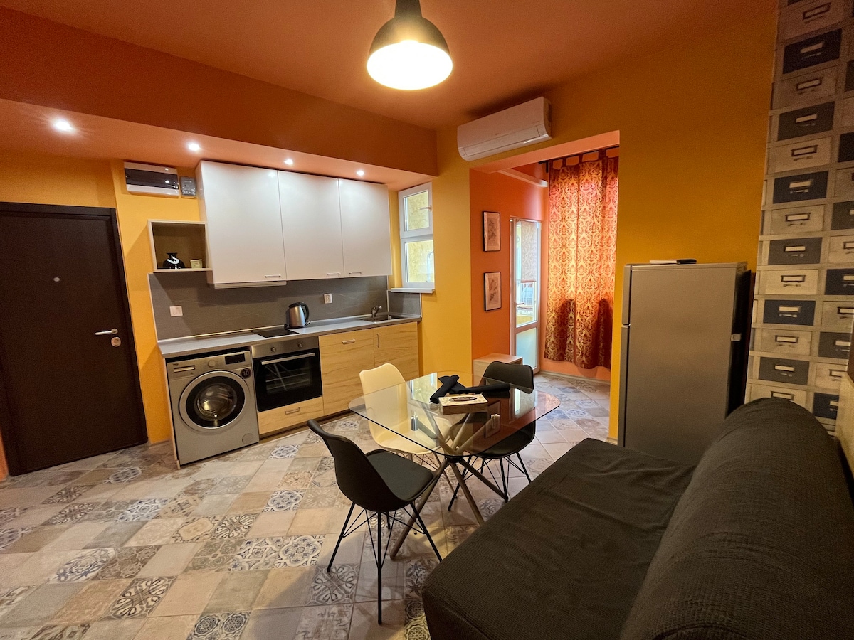 Orange luxury apartment in the city center